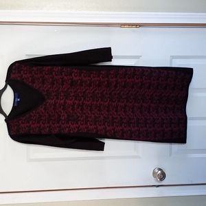 Apt. 9 dress size XL maroon and black. Long sleeves